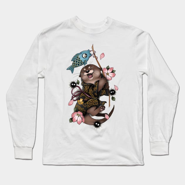 otter Long Sleeve T-Shirt by sample the dragon